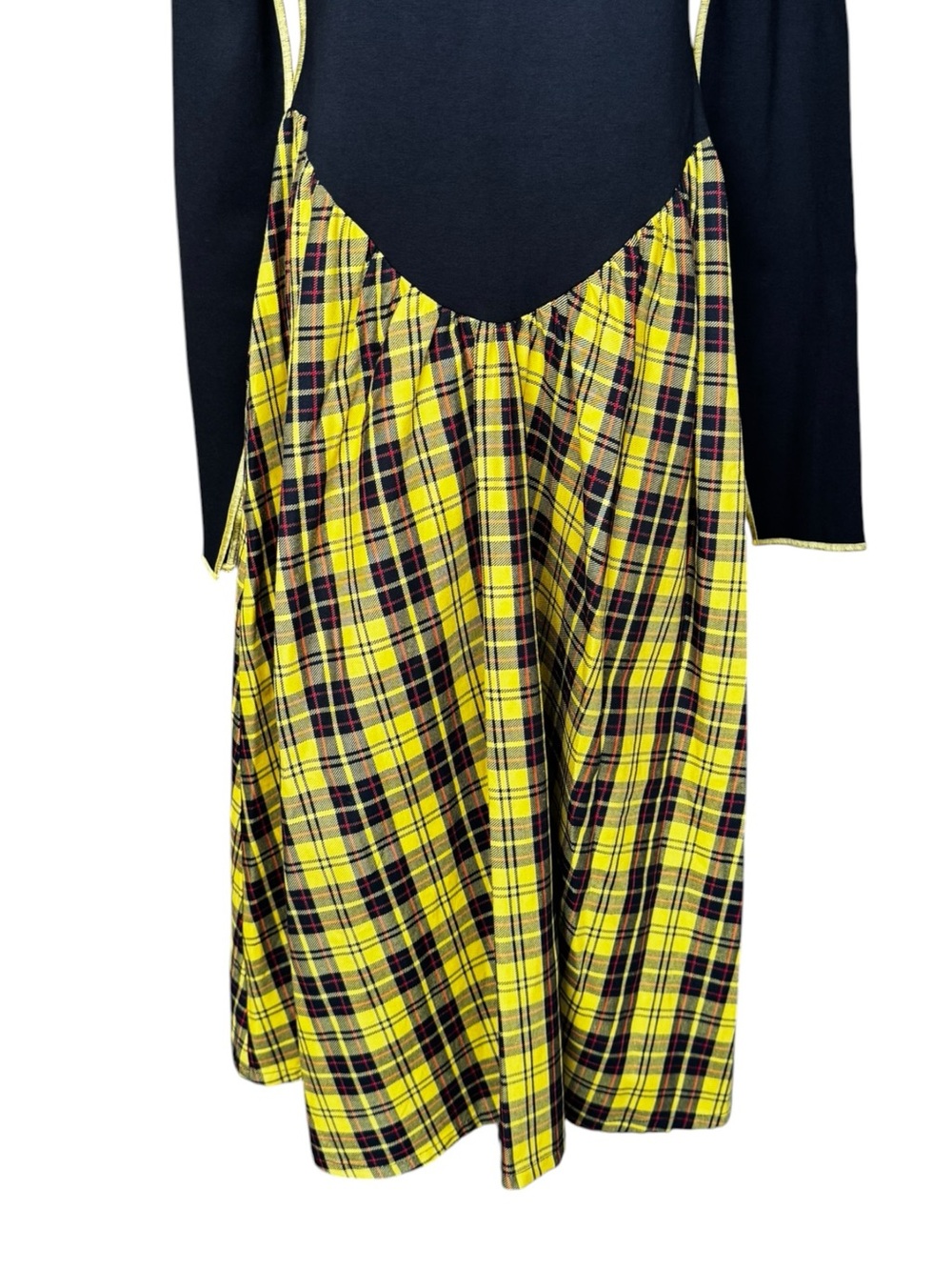 Eliza Faulkner x Free People The Joan Midi Dress in Yellow Plaid Large - Picture 4 of 8